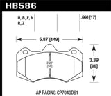 Kies-Motorsports Hawk Performance Hawk 2014 McClaren MP4-12C (Spider) DTC-60 Rear Race Brake Pads