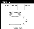Kies-Motorsports Hawk Performance Hawk 65-69 Porsche 911/912 DTC-30 Race Rear Brake Pads