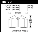 Kies-Motorsports Hawk Performance Hawk 89-94 Porsche 911 / 86-91 944 Front & Rear Blue 9012 Race Brake Pads