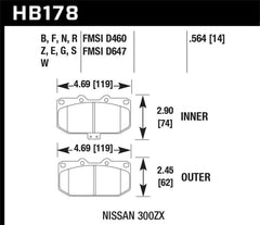 Kies-Motorsports Hawk Performance Hawk 90-96 Nissan 300ZX 3.0L 2+2 Front ER-1 Brake Pads