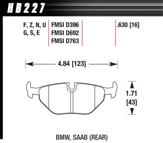 Kies-Motorsports Hawk Performance Hawk 92-98 BMW 318i DTC-30 Race Rear Brake Pads