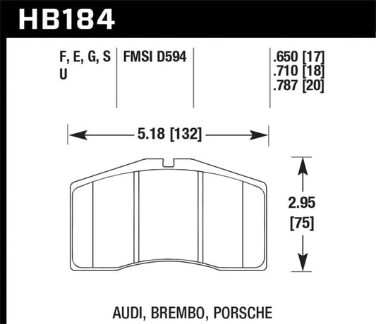 Kies-Motorsports Hawk Performance Hawk 93-94 Porsche 911 3.6L Turbo Front ER-1 Brake Pads