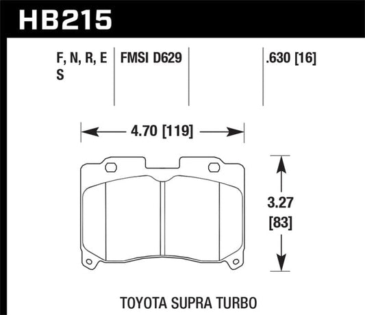 Kies-Motorsports Hawk Performance Hawk 93-98 Toyota Supra TT HT-10 Race Front Brake Pads