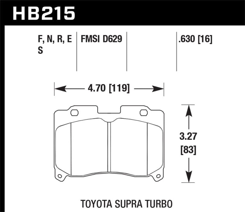 Kies-Motorsports Hawk Performance Hawk 93-98 Toyota Supra TT HT-10 Race Front Brake Pads