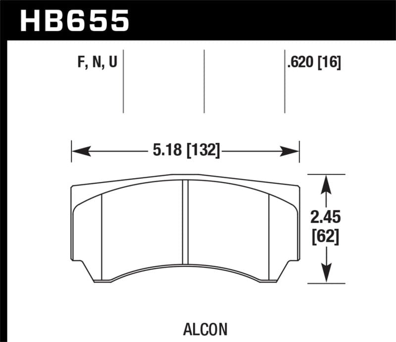 Kies-Motorsports Hawk Performance Hawk Alcon RC4498X600 Street HP Plus Brake Pads