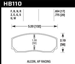 Kies-Motorsports Hawk Performance Hawk AP CP3307 / CP5040 / CP5200 Caliper DTC-70 Race Brake Pads
