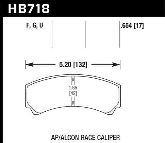 Kies-Motorsports Hawk Performance Hawk AP Racing/Alcon DTC-70 Race Brake Pads
