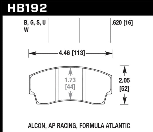 Kies-Motorsports Hawk Performance Hawk AP Racing CP4567 / CP5040-10/11/12/13S4 / CP5100 / CP5108 / CP6760 DTC-70 Race Brake Pads
