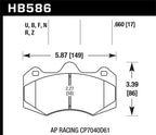Kies-Motorsports Hawk Performance Hawk AP Racing CP7040 HP Plus Street Brake Pads