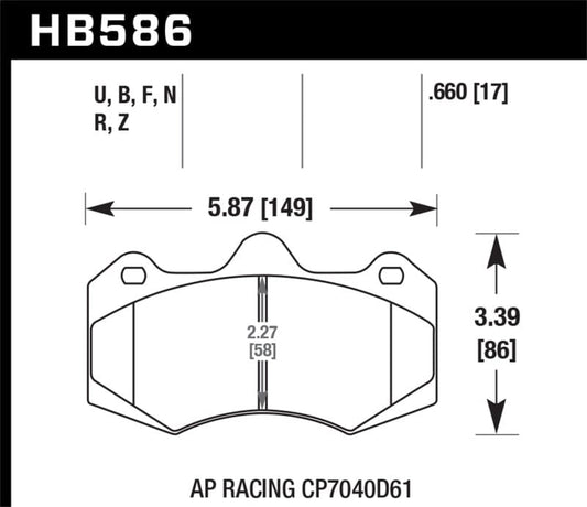 Kies-Motorsports Hawk Performance Hawk AP Racing CP7040 HP Plus Street Brake Pads