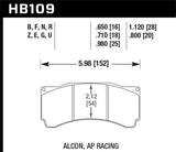 Kies-Motorsports Hawk Performance Hawk AP Racing  DTC-60 Rear Race Brake Pads