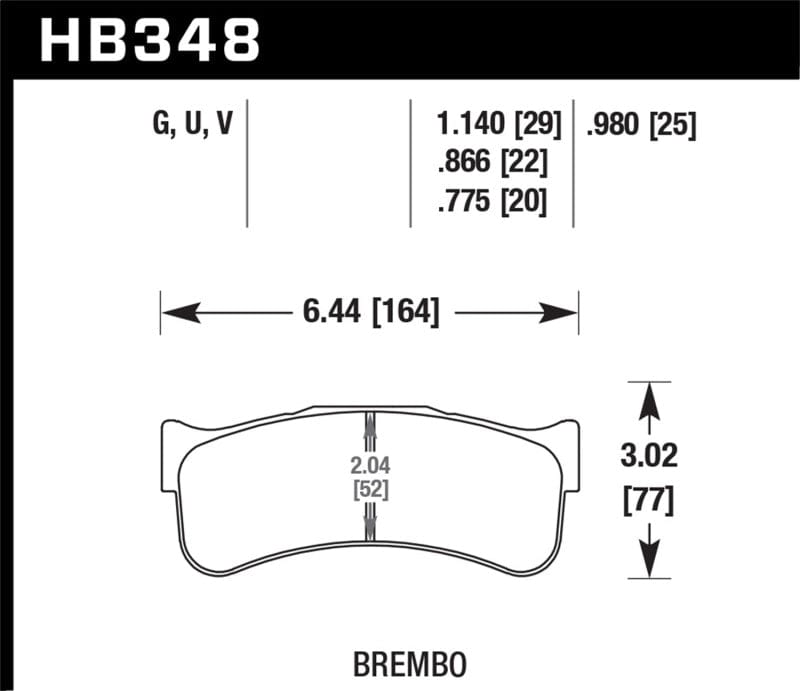 Kies-Motorsports Hawk Performance Hawk Brembo Disc DTC-70 w/ 1.140in Thickness Race Brake Pads