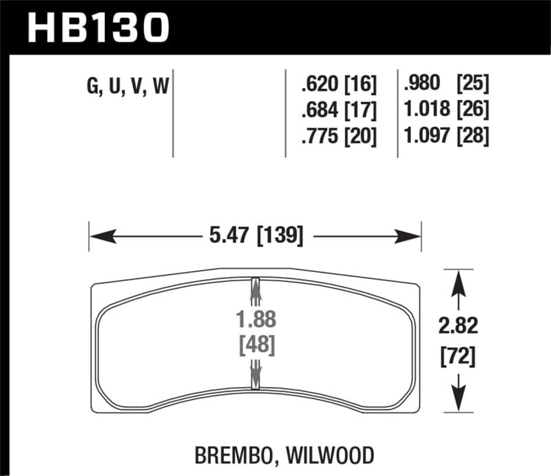 Kies-Motorsports Hawk Performance Hawk Brembo X9 060 71/74 / Brembo XA4 D3 01/04 / Wilwood Integra IP Racing DTC-70 Brake Pads