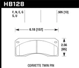 Kies-Motorsports Hawk Performance Hawk Corvette Twin Pin DTC-70 Race Brake Pads