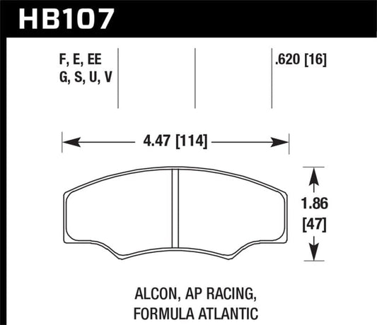Kies-Motorsports Hawk Performance Hawk CP2361/CP3228/CP5104/CP5144 AP Racing DTC-70 Brake Pads