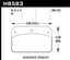 Kies-Motorsports Hawk Performance Hawk DR-97 Brake Pads for Aerospace Dynalite Caliper w/ 0.218in Center Hole