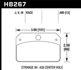 Kies-Motorsports Hawk Performance Hawk DTC-50 Brake Pads for Strange Caliper w/ 0.438in Center Hole