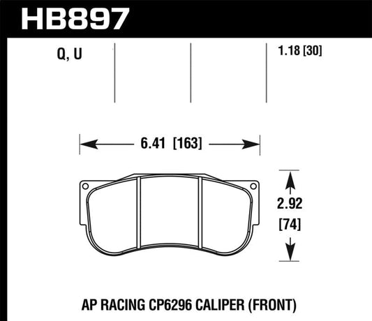 Kies-Motorsports Hawk Performance Hawk DTC-70 AP Racing CP6269 Race Brake Pads