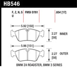 Kies-Motorsports Hawk Performance Hawk DTC-70 Brake Pads 98-02 BMW Z3/03-08 BMW Z4