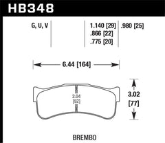 Kies-Motorsports Hawk Performance Hawk DTC-80 Brembo 29mm Race Brake Pads