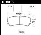 Kies-Motorsports Hawk Performance Hawk DTC-80 Brembo F3 16mm Race Brake Pads