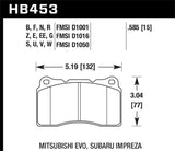 Kies-Motorsports Hawk Performance Hawk ER-1 Front Motorsport Brake Pads 03-06 Evo / 04-09 STi / 10+ Camaro SS (Brembo)