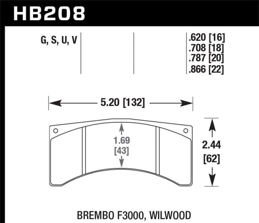Kies-Motorsports Hawk Performance Hawk NASCAR DTC-60 Brake Pads - Front