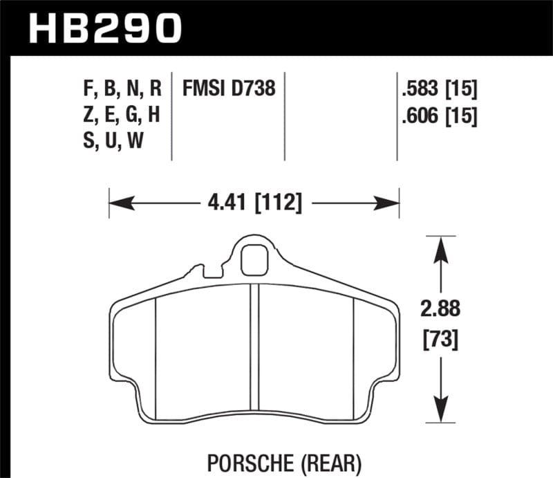 Kies-Motorsports Hawk Performance Hawk Performance 98-10 Porsche 911 Carrera 2 / 07-12 Boxster S DTC-70 Race Rear Brake Pads