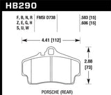 Kies-Motorsports Hawk Performance Hawk Performance 98-10 Porsche 911 Carrera 2 / 07-12 Boxster S DTC-70 Race Rear Brake Pads