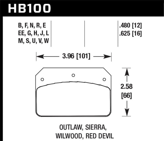 Kies-Motorsports Hawk Performance Hawk Performance Alcon Mono 6, Model 4497 Performance Ceramic Street Brake Pads