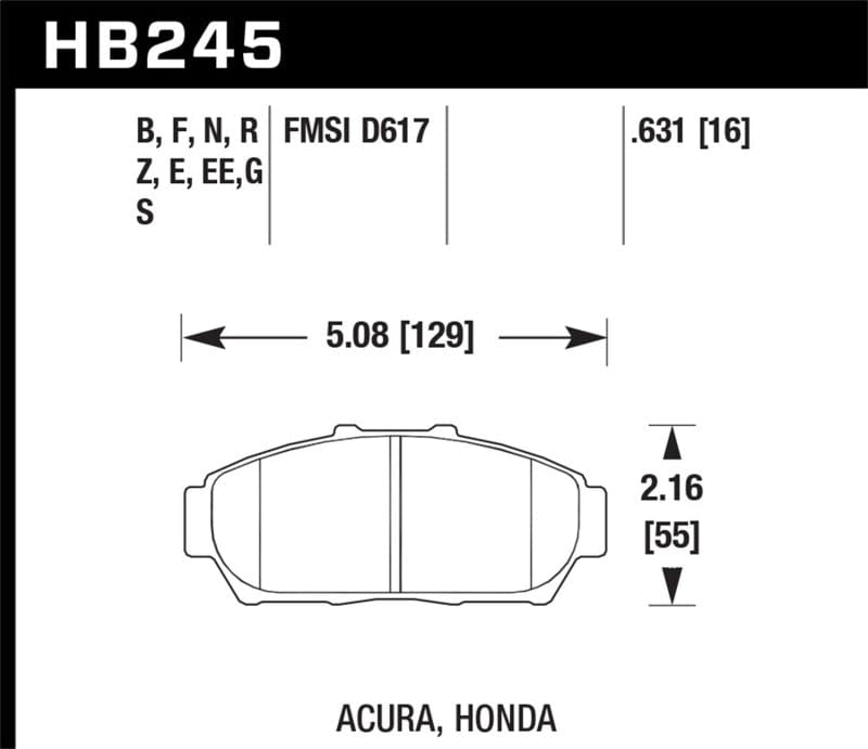 Kies-Motorsports Hawk Performance Hawk Performance ER-1 Motorsport Brake Pads