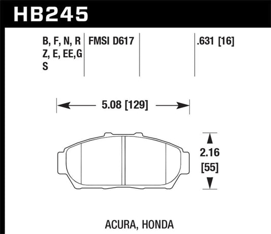 Kies-Motorsports Hawk Performance Hawk Performance ER-1 Motorsport Brake Pads