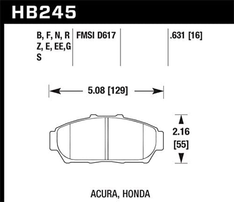 Kies-Motorsports Hawk Performance Hawk Performance ER-1 Motorsport Brake Pads