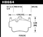 Kies-Motorsports Hawk Performance Hawk Porsche 911 ER-1 Endurance Racing Brake Pads (Works with Iron/Metal Rotors)