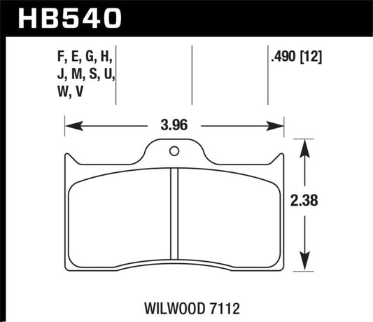 Kies-Motorsports Hawk Performance Hawk Wilwood 7112 Caliper DTC-70 Brake Pads