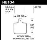 Kies-Motorsports Hawk Performance Hawk Wilwood DL Single Black Brake Pads