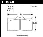 Kies-Motorsports Hawk Performance Hawk Wilwood HPS 5.0 Brake Pads