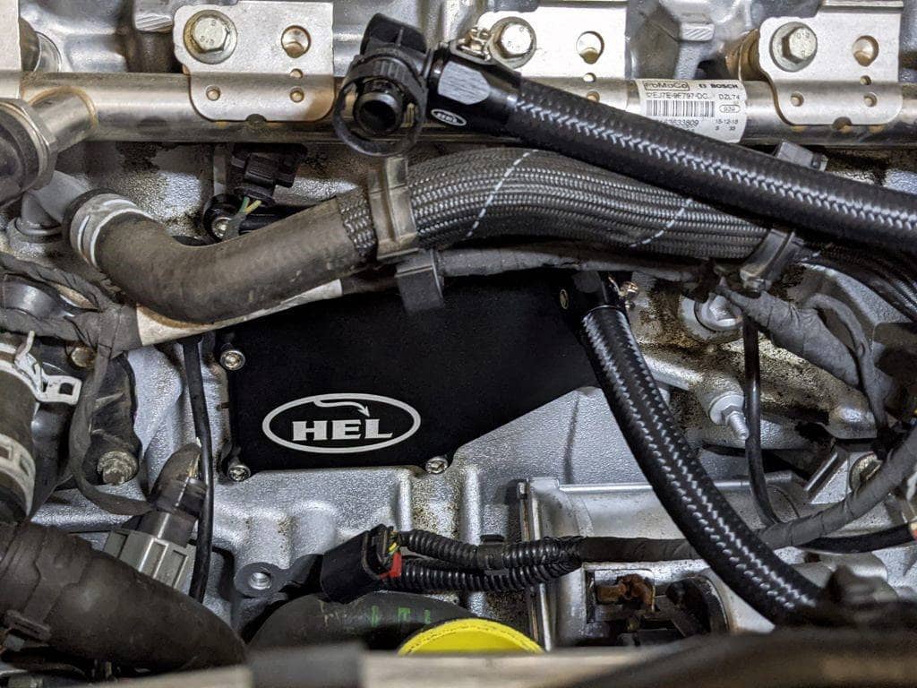 Kies-Motorsports HEL Performance USA B2B HEL Direct Fit Dual Oil Catch Can Kit for Ford Focus MK3 RS (2016-17)