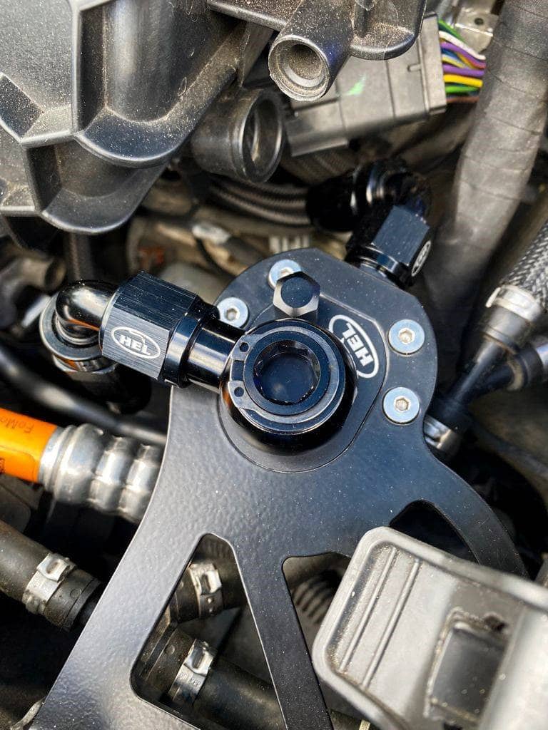 Kies-Motorsports HEL Performance USA B2B HEL Direct Fit Dual Oil Catch Can Kit for Ford Focus MK3 RS (2016-17)