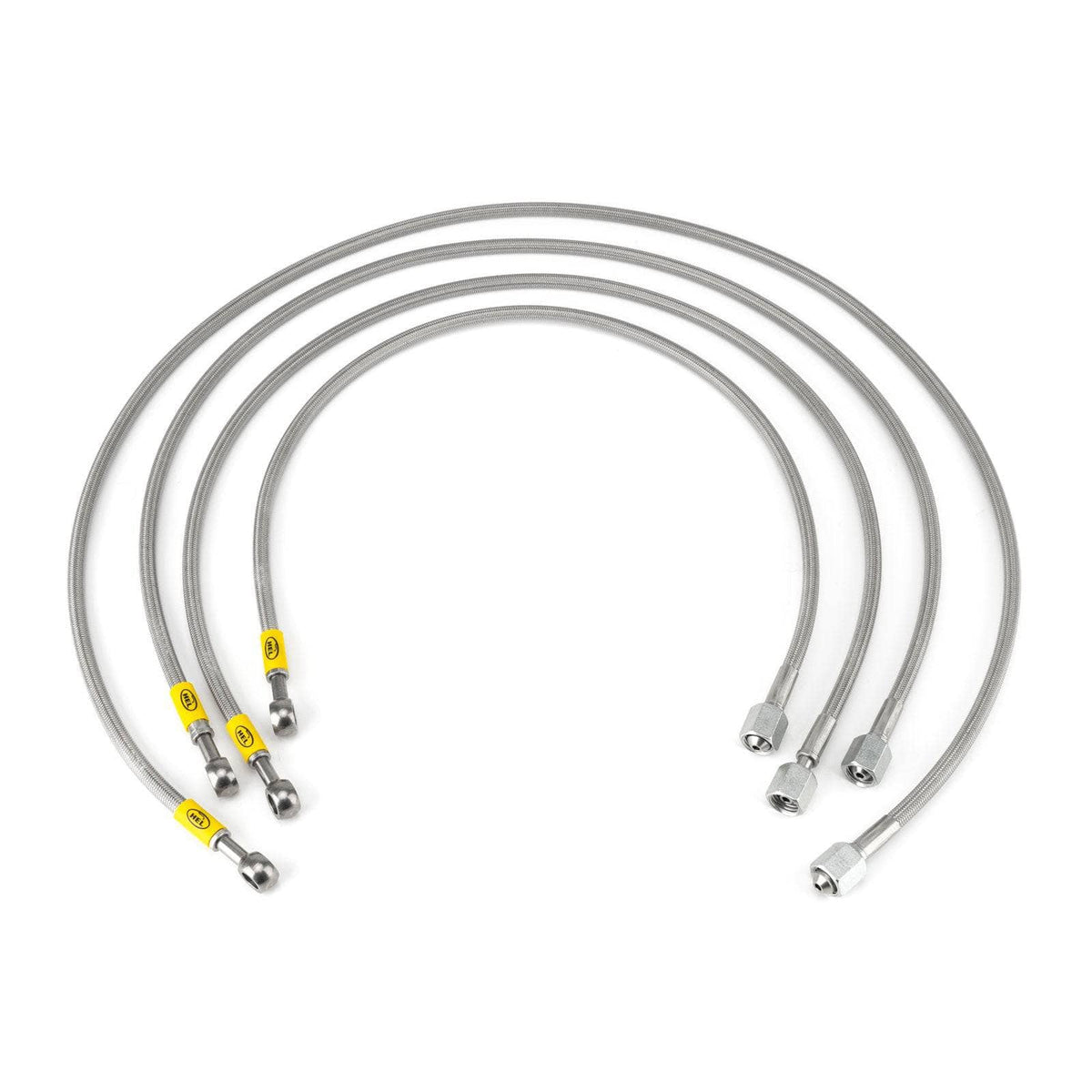 Kies-Motorsports HEL Performance USA B2B HEL Performance Fuel Injector Lines for Porsche 924 K-JET Late (M12 Threaded Injectors), Stainless Steel Braided