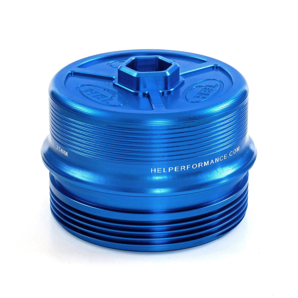 Kies-Motorsports HEL Performance USA B2B HEL Performance Solid Billet Aluminum Oil Filter Cap for BMW N20 N26 N51 N52 N53 N54 N55 S55 M2 M3 M4 Blue