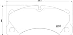 Kies-Motorsports Hella Hella 2012+ Porsche Cayenne 958 Front Brake Pad Set