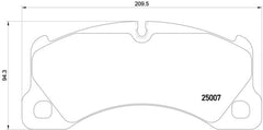 Kies-Motorsports Hella Hella 2012+ Porsche Cayenne 958 Front Brake Pad Set