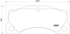Kies-Motorsports Hella Hella 2012+ Porsche Cayenne 958 Front Brake Pad Set