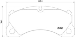 Kies-Motorsports Hella Hella 2012+ Porsche Cayenne 958 Front Brake Pad Set