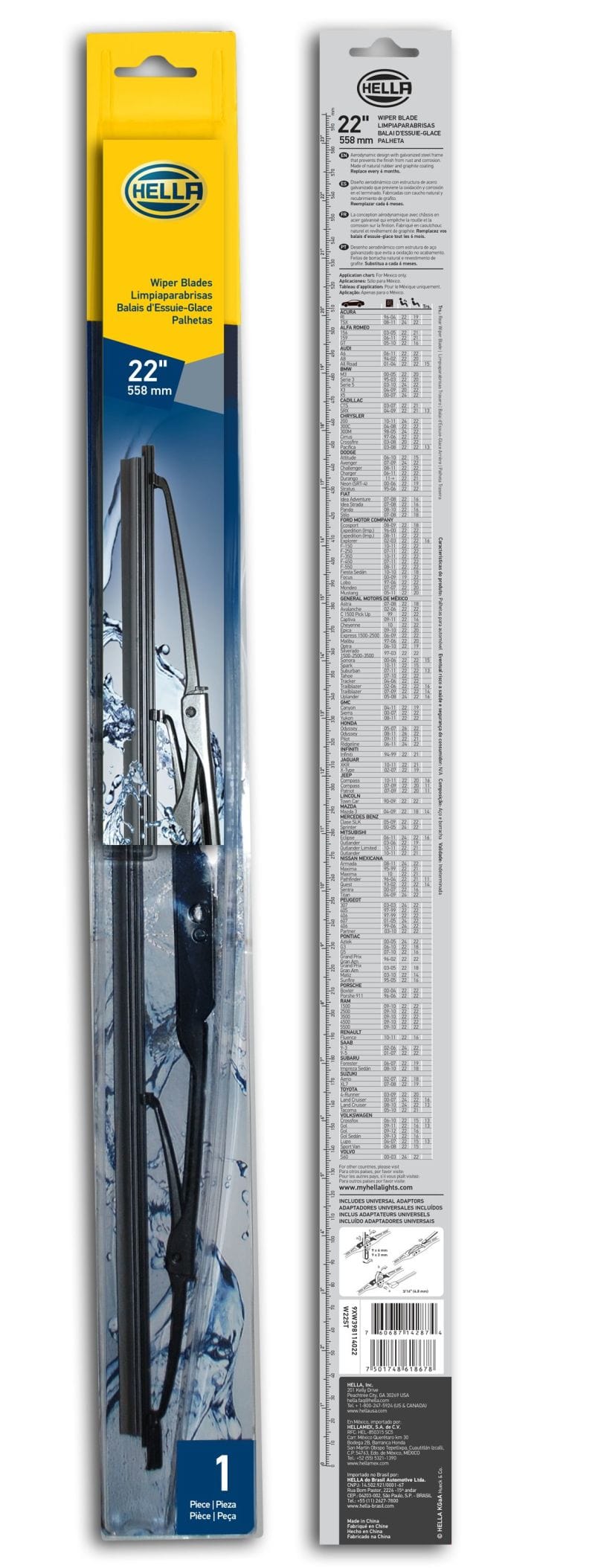 Kies-Motorsports Hella Hella Standard Wiper Blade 22in - Single