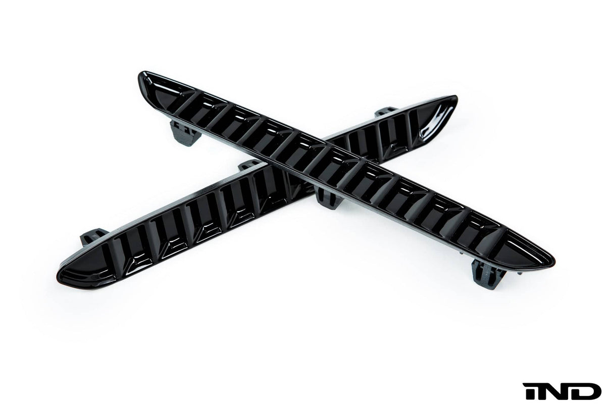 Kies-Motorsports IND Distribution Acexxon F87 M2 Rear Reflector Insert Set - Horizontal Slat Gloss Black
