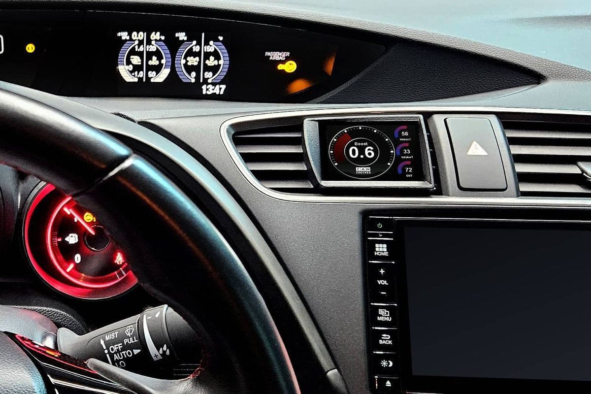 Kies-Motorsports IND Distribution CANchecked Honda FK2 Civic MFD32 Multi Function Display | 3.2" Gen2 (LHD)
