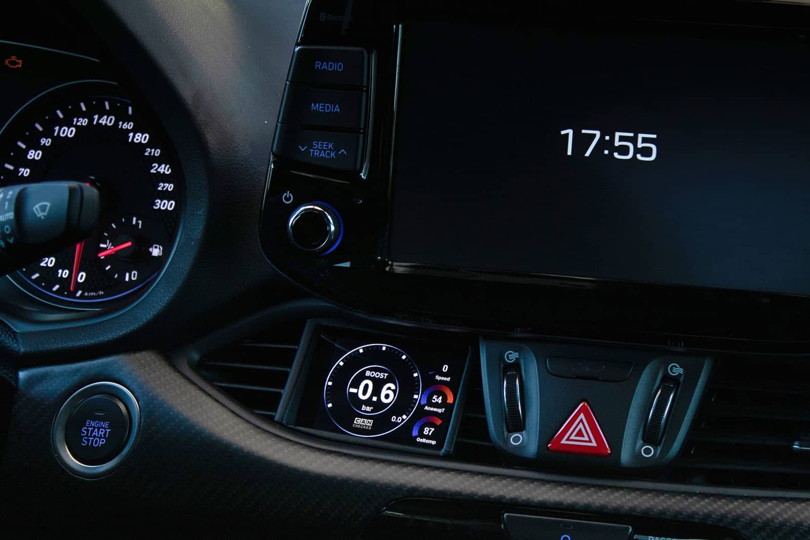 Kies-Motorsports IND Distribution CANchecked Hyundai PD i30N Pre-Facelift MFD28 Multi Function Display | 2.8" Gen2 (LHD)