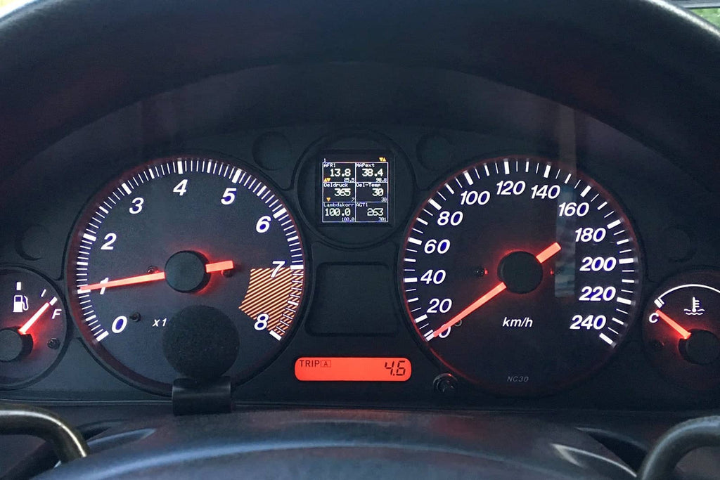 Kies-Motorsports IND Distribution CANchecked Mazda NA Miata MX-5 MFA2.0 Multi Function Display | 1.5" Gen2 Cluster Install (LHD/RHD)